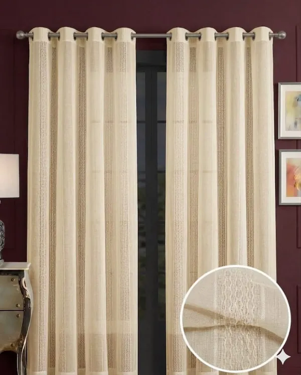 Fabric_Modern_Striped_Eyelet_Curtain