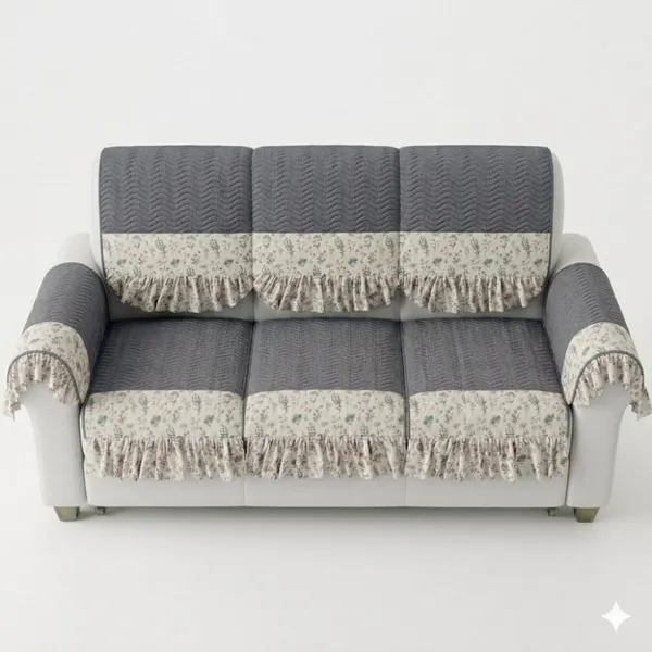Grey_Velvet_Quilted_Floral_Sofa_Cover_Set