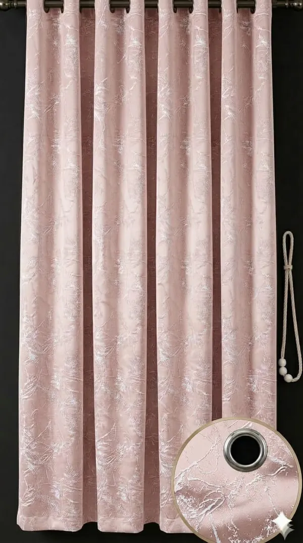 Pink_Textured_Marble_Print_Window_Curtains