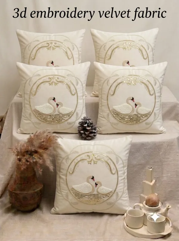 Velvet_Embroidered_Swan_Cushion_Covers_Pack_Of_5
