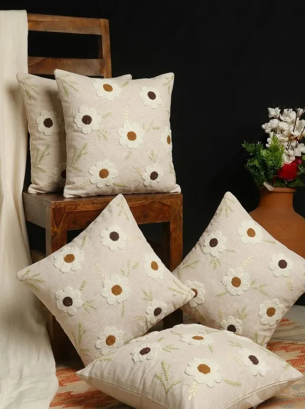 Linen_Floral_Embroidered_Cushion_Covers_Set_Of_5