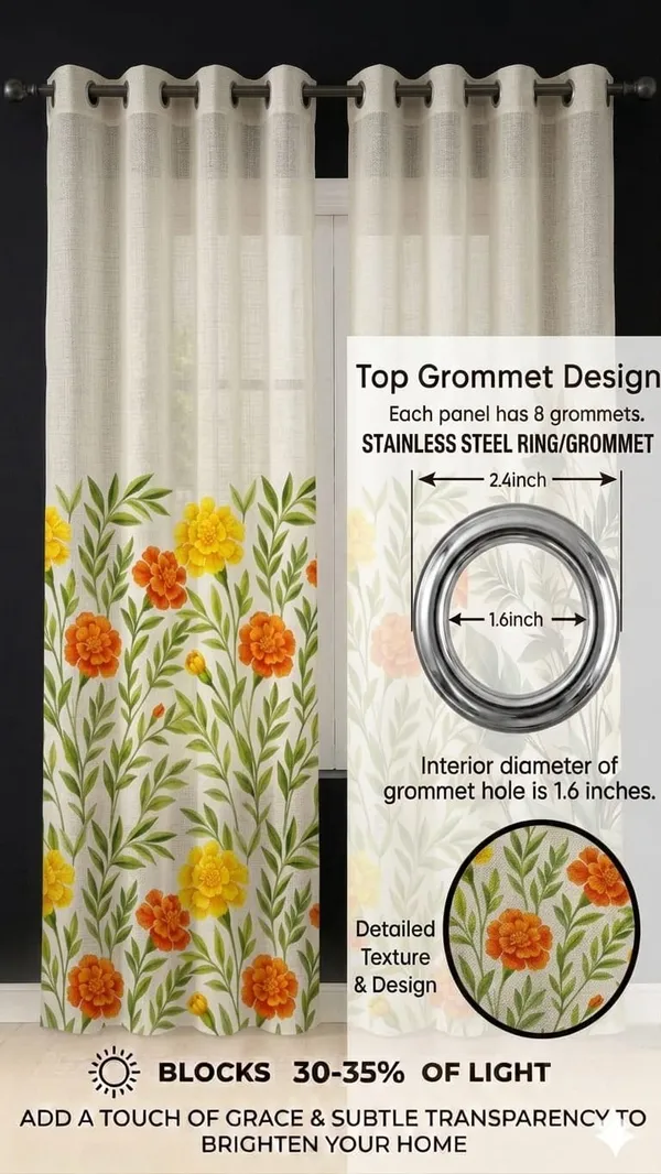 Sheer_Floral_Print_Eyelet_Curtain