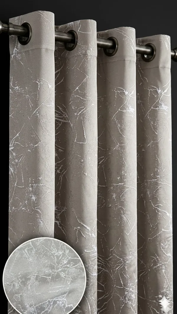 Fabric_Modern_Textured_Silver_Grommet_Window_Curtain