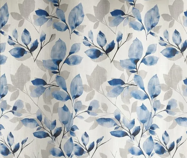 Fabric_Floral_Print_Grommet_Curtain_For_Windows_And_Doors
