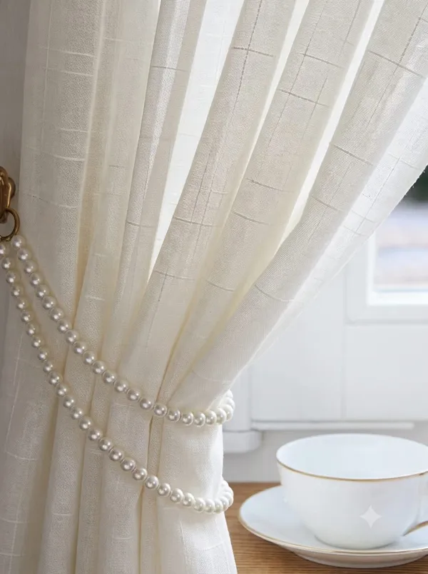 White_Sheer_Textured_Window_Curtain