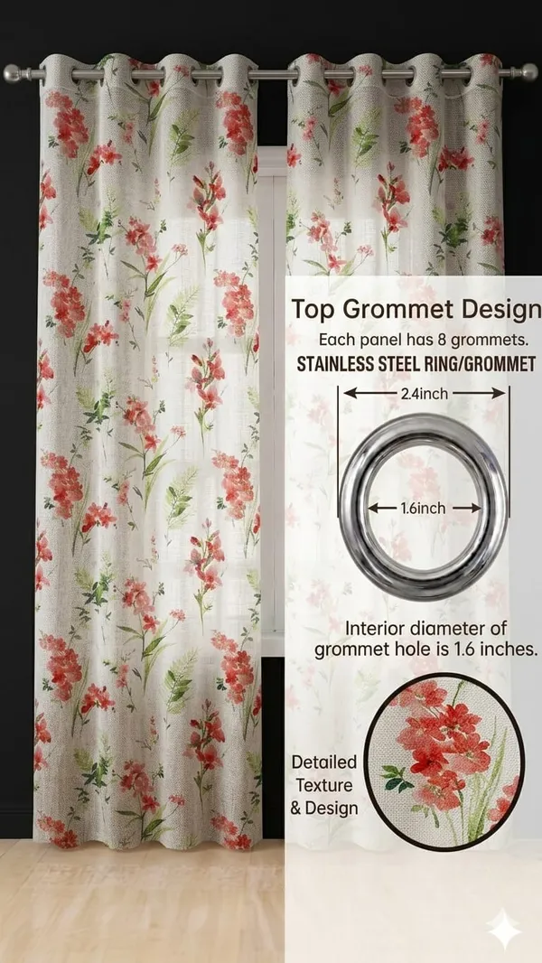 White_Floral_Print_Eyelet_Window_Curtains