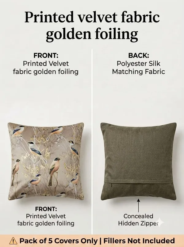 Beige_Decorative_Bird_Print_Cushion_Covers