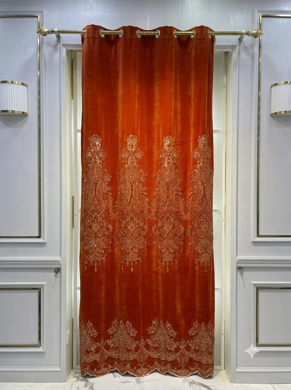 Velvet_Floral_Embroidered_Window_Curtain