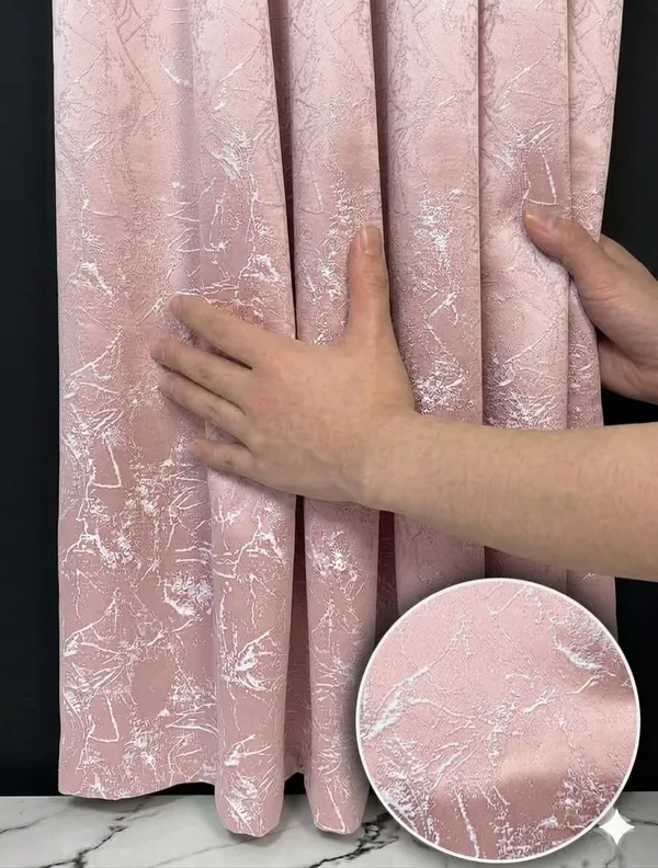 Pink_Textured_Marble_Print_Window_Curtains