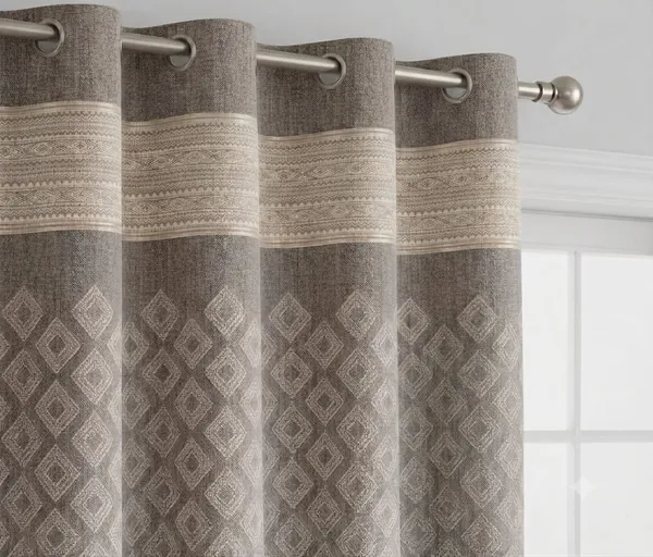 Woven_Contemporary_Geometric_Print_Eyelet_Curtains
