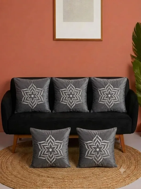 Grey_Embroidered_Floral_Cushion_Cover_Set