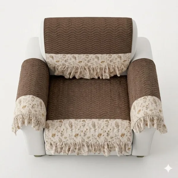 Brown_Floral_Print_Sofa_Cover_Set