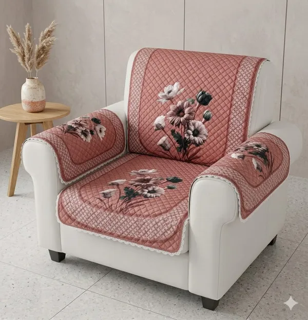 PRINTED_ZINNIA_PINK-5SEATER3+1+1-16PC