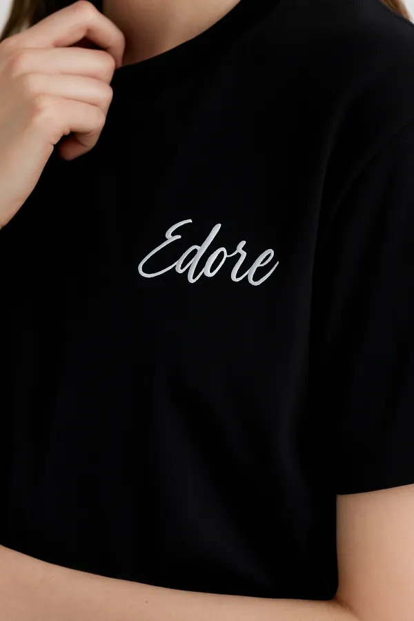 Black_Noir_Signature_Unisex_T_Shirt_By_Edore