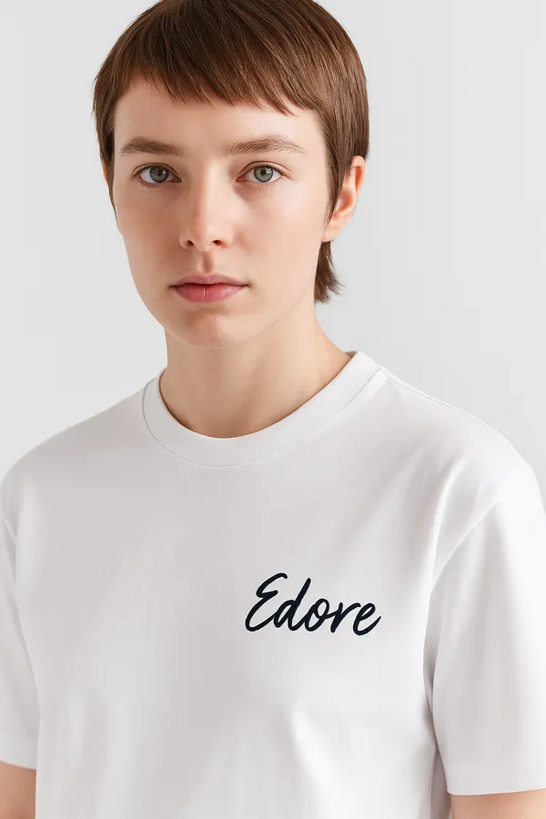 White_Noir_Signature_Unisex_T_Shirt_By_Edore