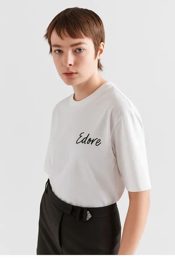 White_Noir_Signature_Unisex_T_Shirt_By_Edore