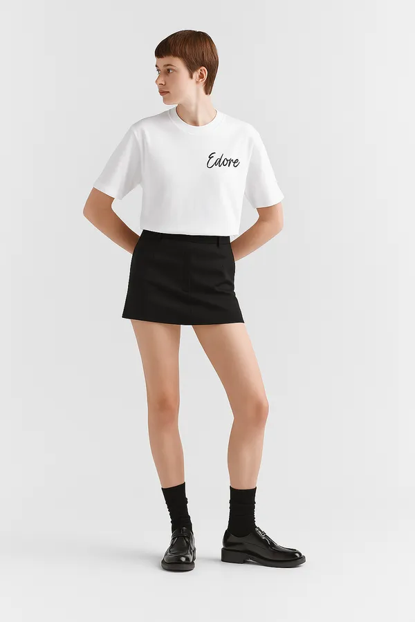 White_Noir_Signature_Unisex_T_Shirt_By_Edore