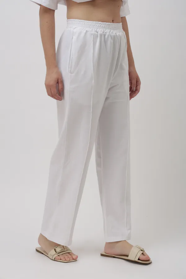 Kair_White_Straight_Fit_Pyjama