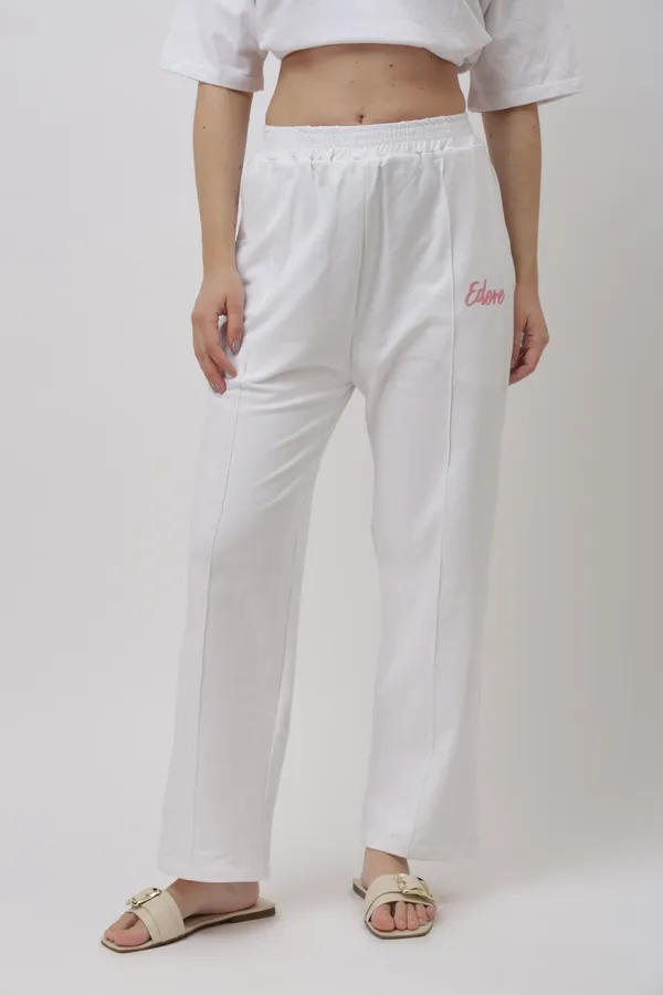 Kair_White_Straight_Fit_Pyjama