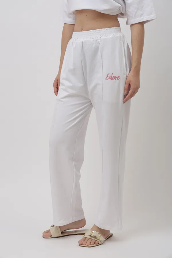 Kair_White_Straight_Fit_Pyjama