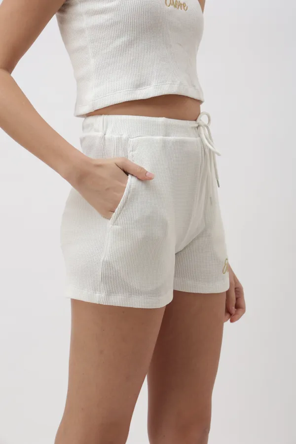 Noa_White_Ribbed_Shorts