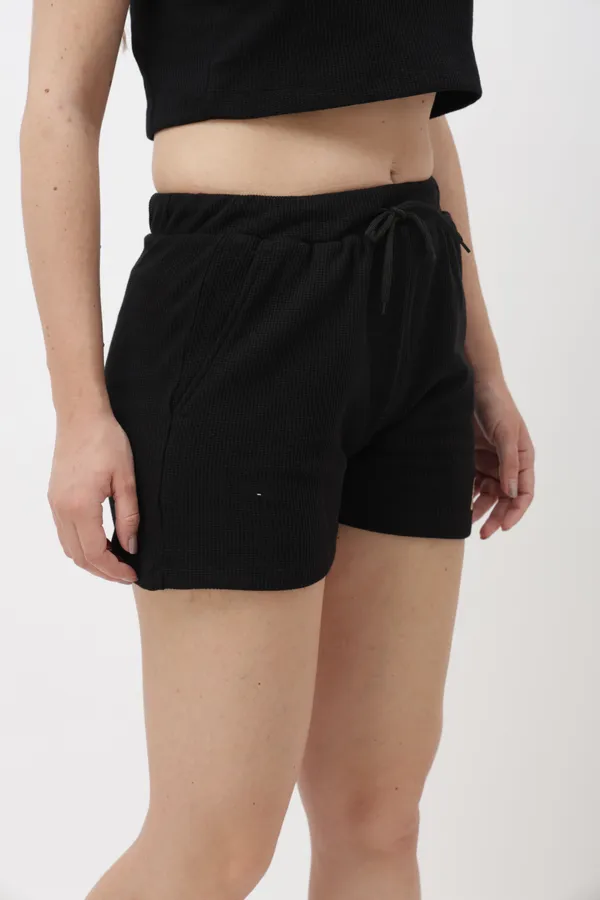 Noa_Black_Ribbed_Shorts