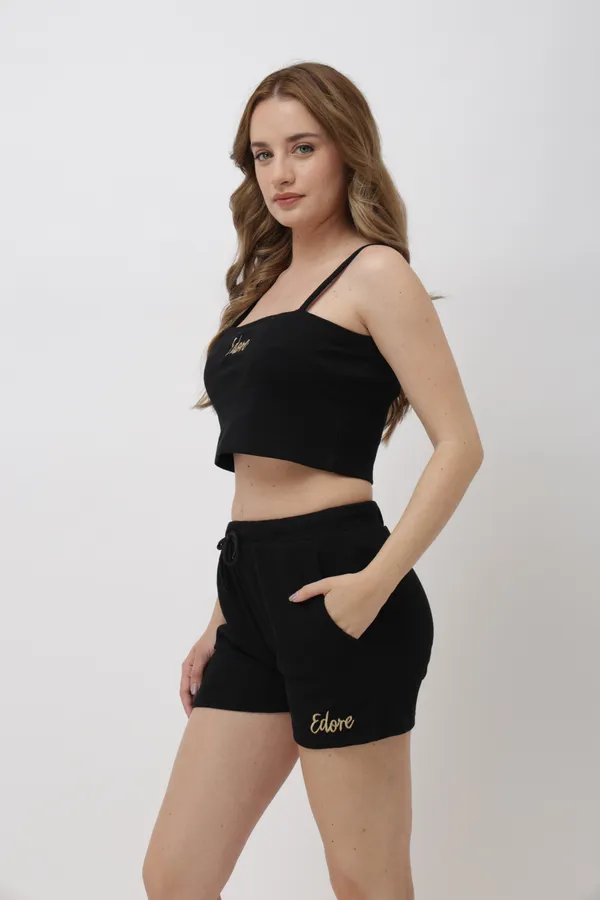Noa_Black_Ribbed_Shorts