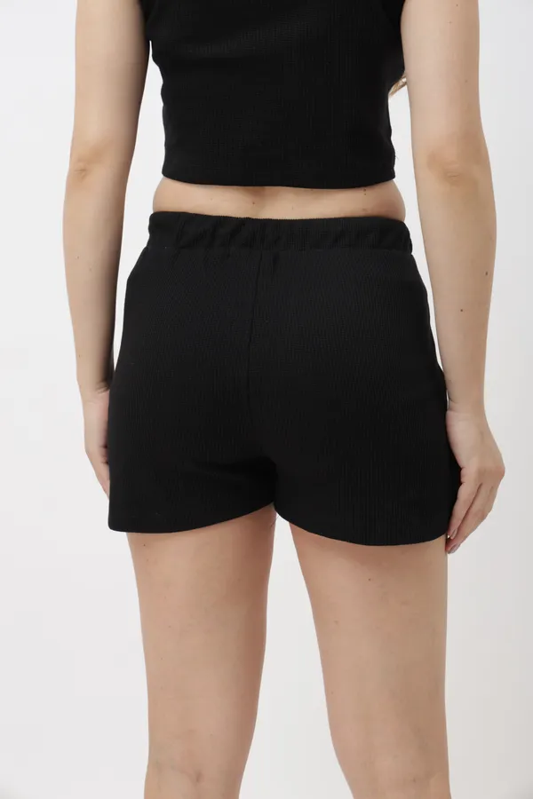 Noa_Black_Ribbed_Shorts