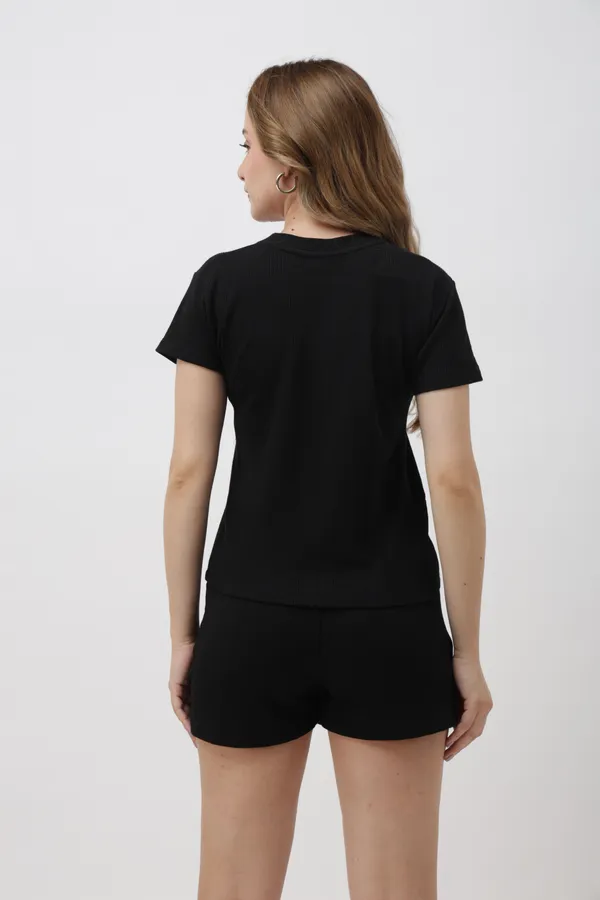 Oslen_Black_Ribbed_T_Shirt