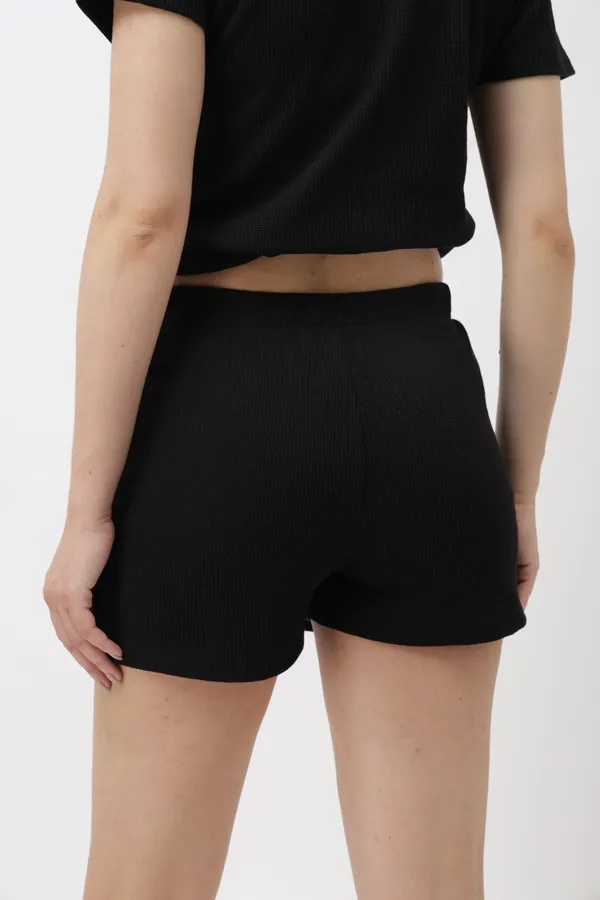 Rein_Black_Ribbed_Skort