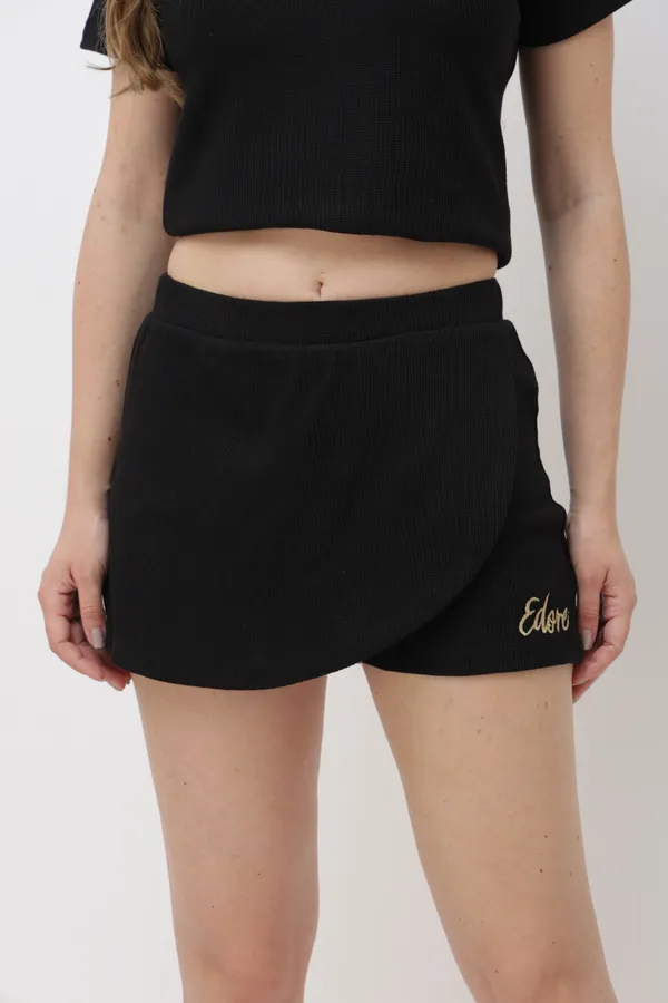 Rein_Black_Ribbed_Skort