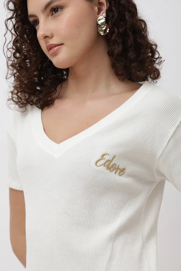Rynel_White_Ribbed_V_Neck_T_Shirt
