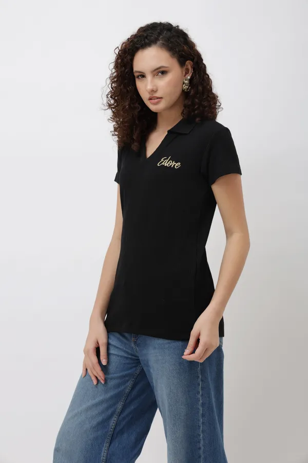 Mylen_Black_V_Neck_T_Shirt