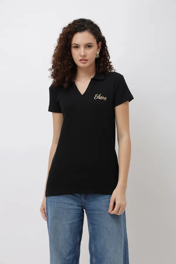 Mylen_Black_V_Neck_T_Shirt