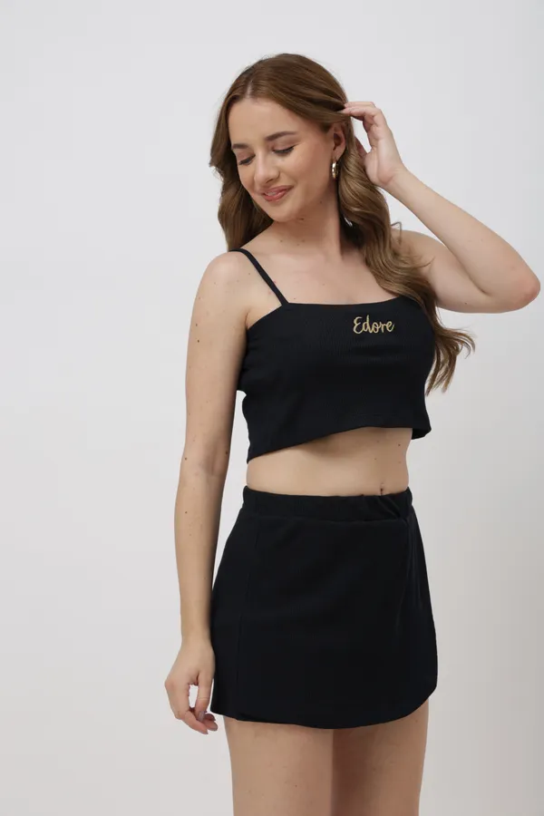 Lior_Black_Ribbed_Cami_Crop_Top