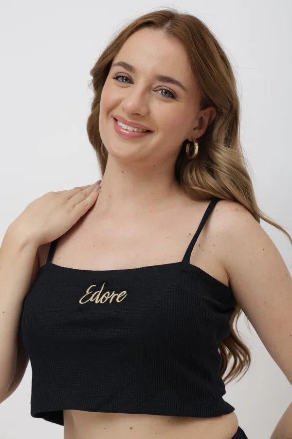 Lior_Black_Ribbed_Cami_Crop_Top