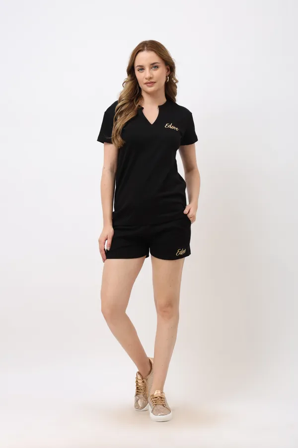 Eleno_Black_V_Notch_Neck_T_Shirt