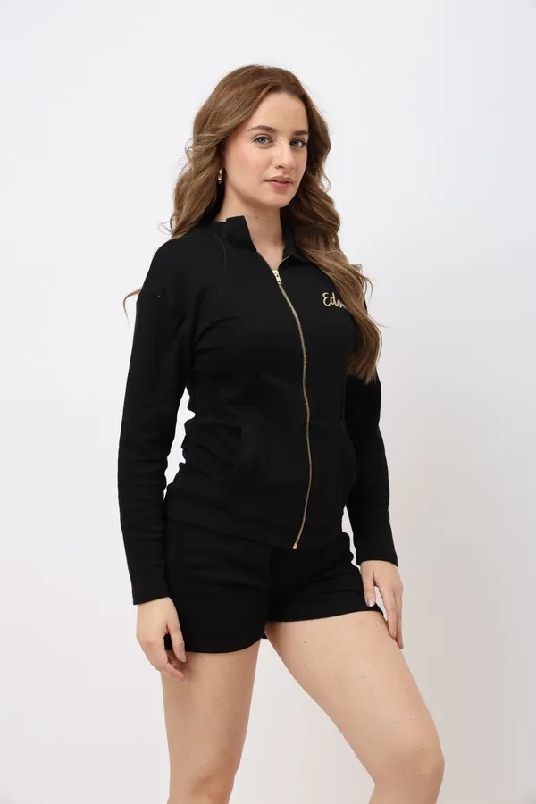 Myric_Black_Front_Zip_Jacket_With_Collar_Pocket