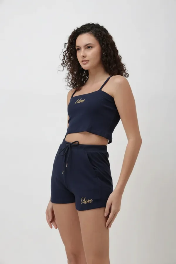 Lior_Navy_Blue_Ribbed_Cami_Crop_Top