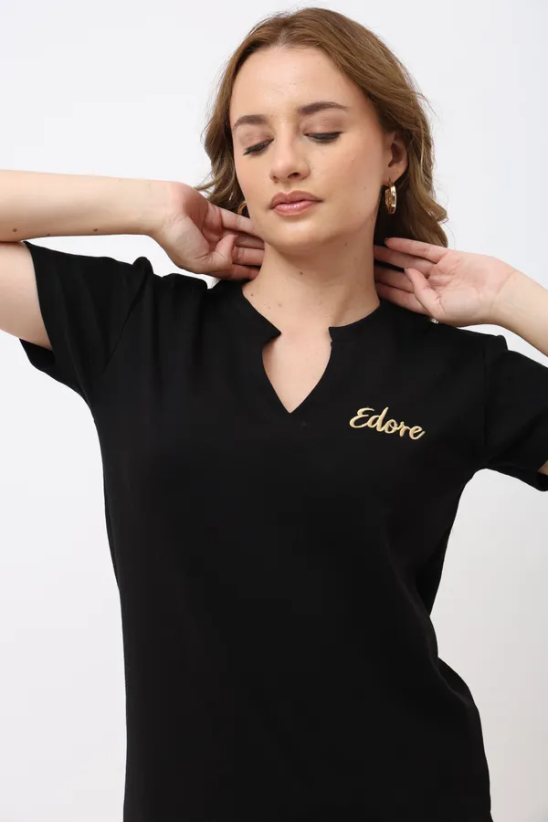 Ciel_Black_V_Notch_Neck_Co_Ord_Set