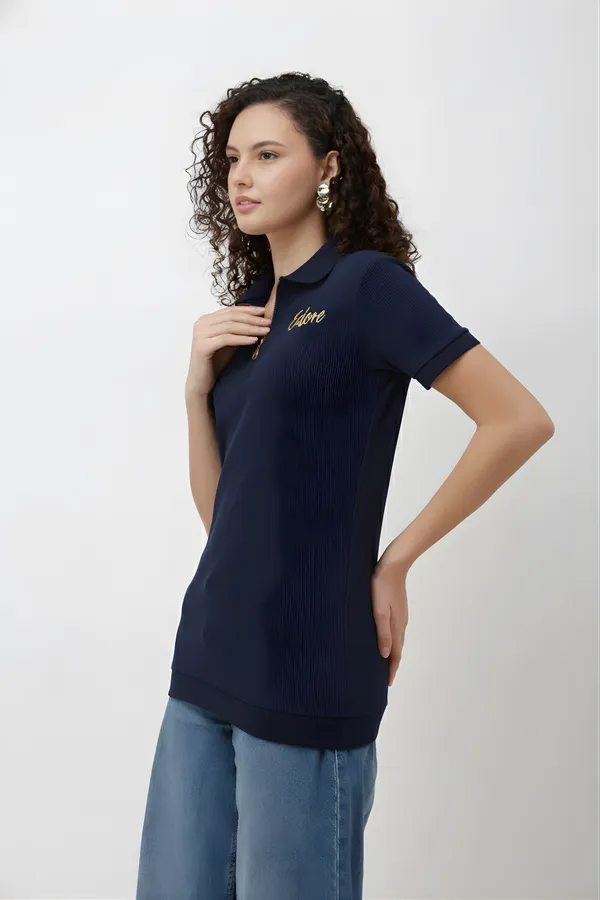 Calder_Women_S_Navy_Blue_Half_Zip_Polo_T_Shirt