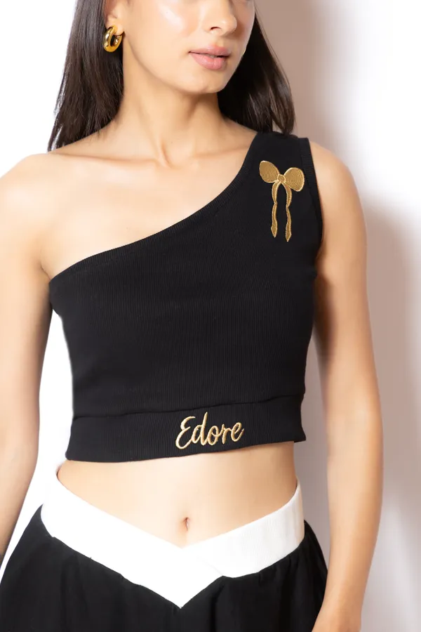 Ziva_One_Shoulder_Top_Black