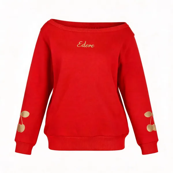 Sorelle_Off_Shoulder_Sweatshirt_Red