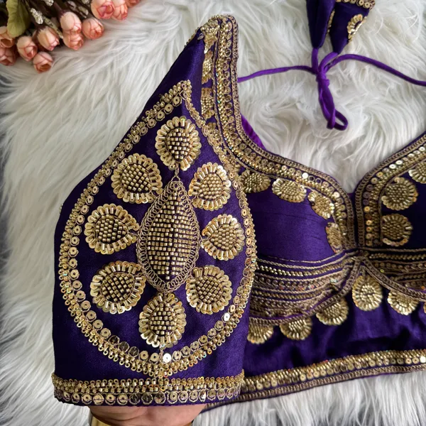 Purple_Khadi_Cotton_Embellished_Ethnic_Blouse_For_Women