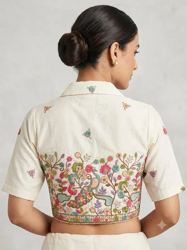 Cream_Khadi_Cotton_Floral_Embroidered_Blouse_For_Women