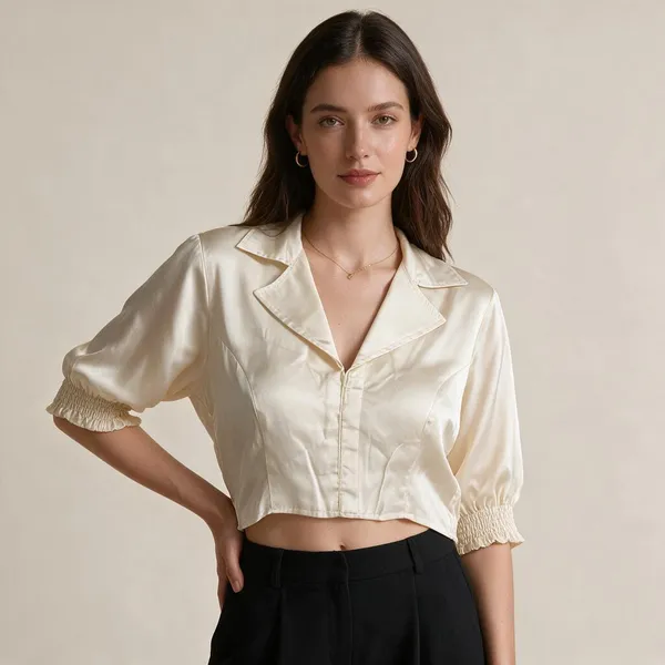Ivory_Heavy_Silk_Notch_Lapel_Long_Sleeve_Blouse_For_Women