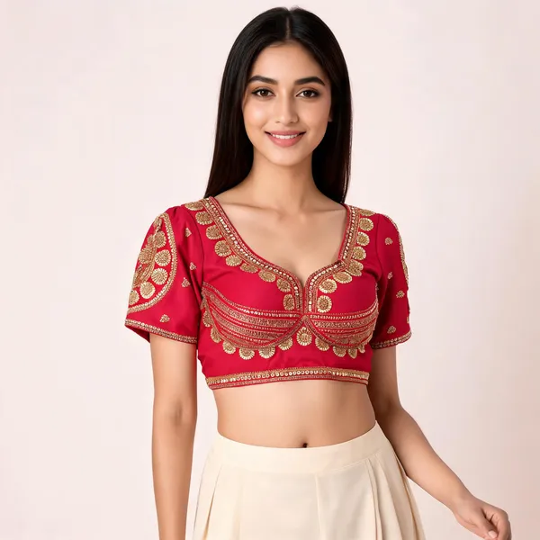 Pink_Khadi_Cotton_Gold_Embroidered_Ethnic_Blouse_For_Women