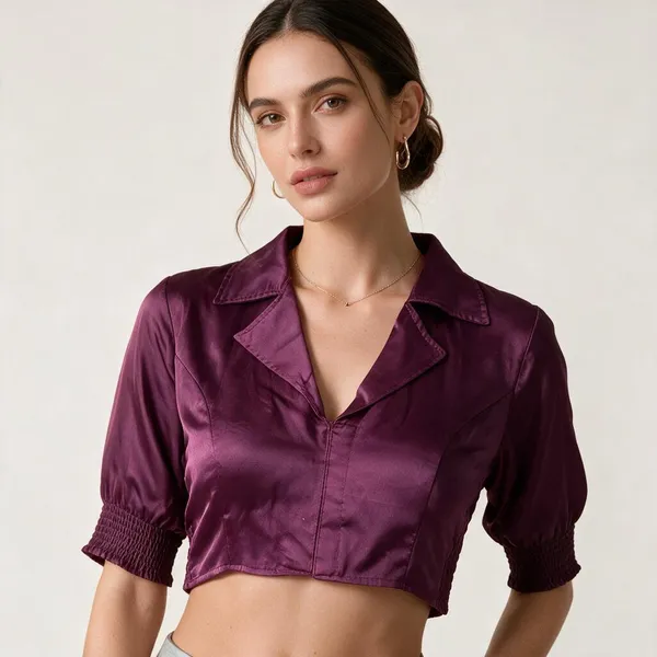 Purple_Heavy_Silk_Lapel_Collar_Full_Sleeve_Blouse_For_Women