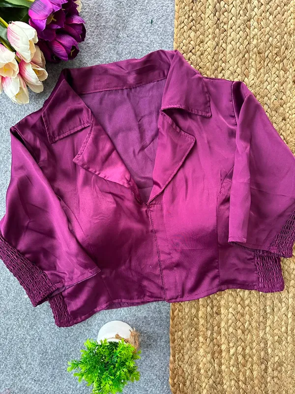 Purple_Heavy_Silk_Lapel_Collar_Full_Sleeve_Blouse_For_Women
