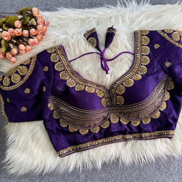 Purple_Khadi_Cotton_Gold_Embroidered_Ethnic_Blouse_For_Women